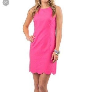 NWT Southern Tide Charleston scallop dress pink